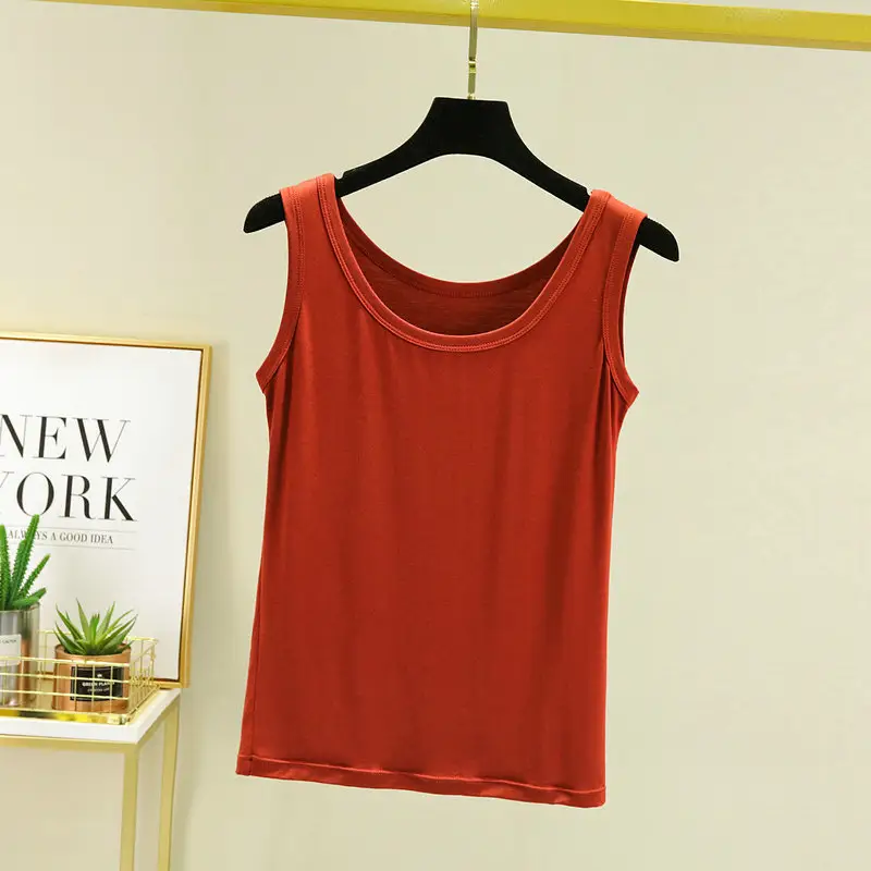 Women's Light Pink Camisole Large Size Stretch Modal - Image 14