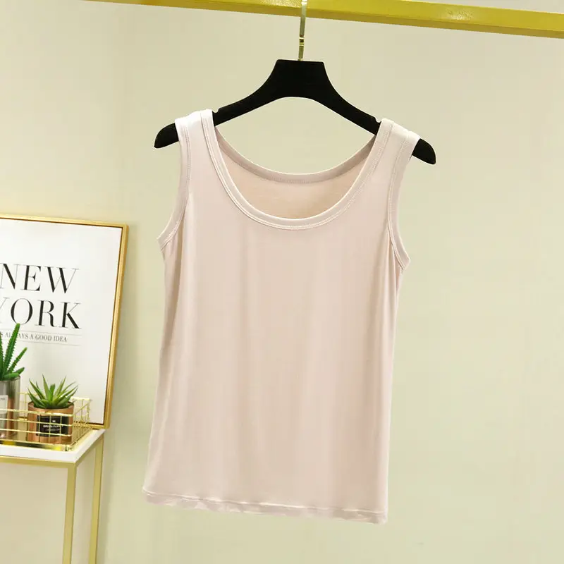 Women's Light Pink Camisole Large Size Stretch Modal - Image 16