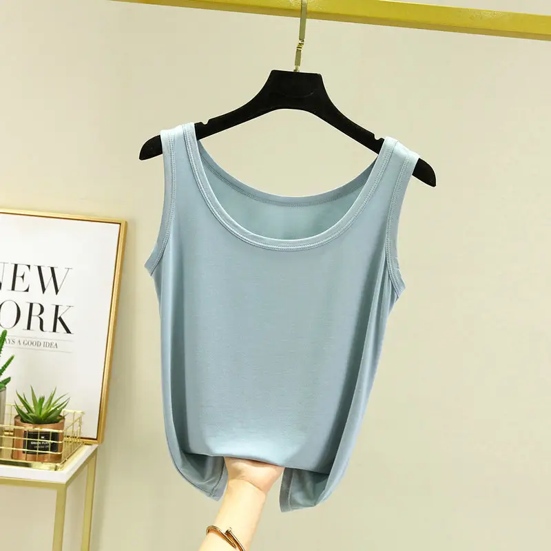 Women's Light Pink Camisole Large Size Stretch Modal - Image 11