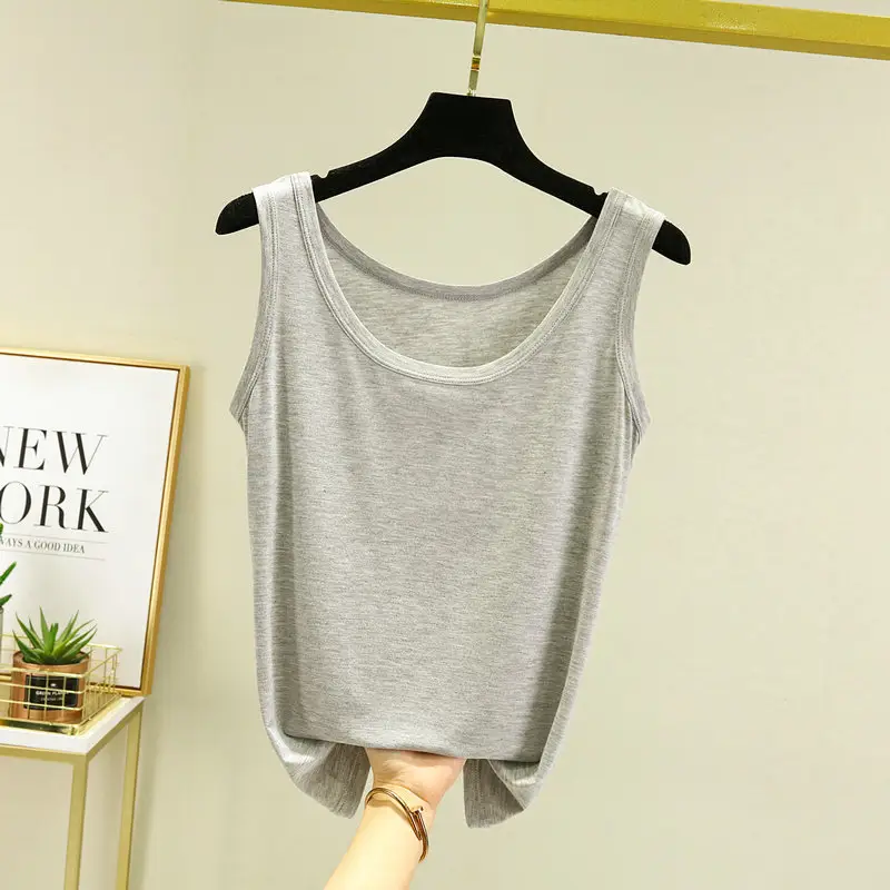 Women's Light Pink Camisole Large Size Stretch Modal - Image 12