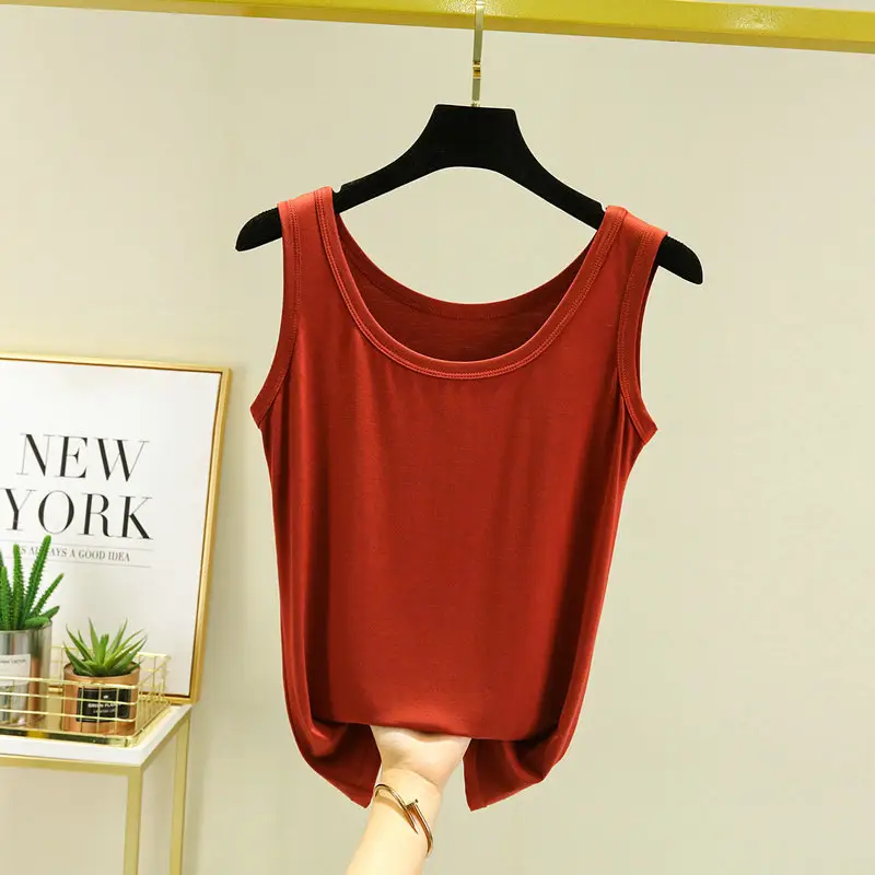 Women's Light Pink Camisole Large Size Stretch Modal - Image 5