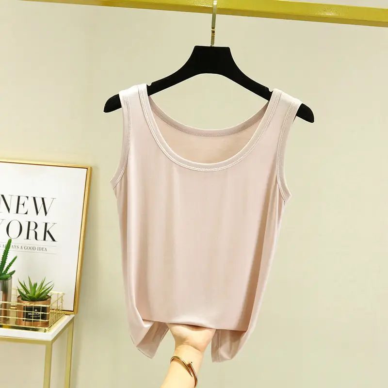 Women's Light Pink Camisole Large Size Stretch Modal - Image 6