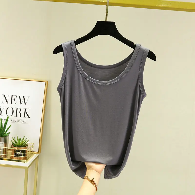 Women's Light Pink Camisole Large Size Stretch Modal - Image 8