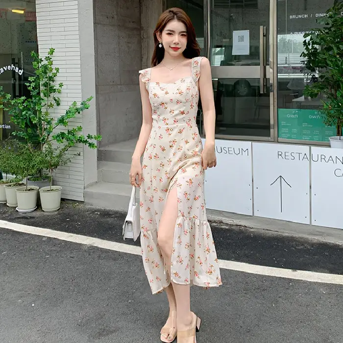 Women's Floral Split Strap Dress Summer 2025 - Image 5