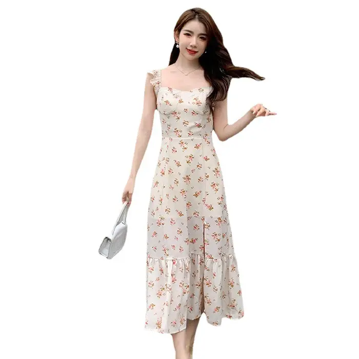 Women's Floral Split Strap Dress Summer 2025 - Image 6