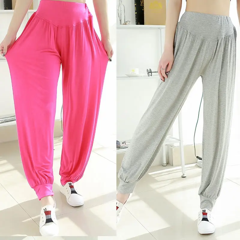 Women Grey Sweatpants Plus Size Spring Summer Loose Fit - Image 5
