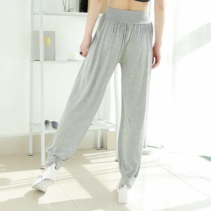 Women Grey Sweatpants Plus Size Spring Summer Loose Fit - Image 3