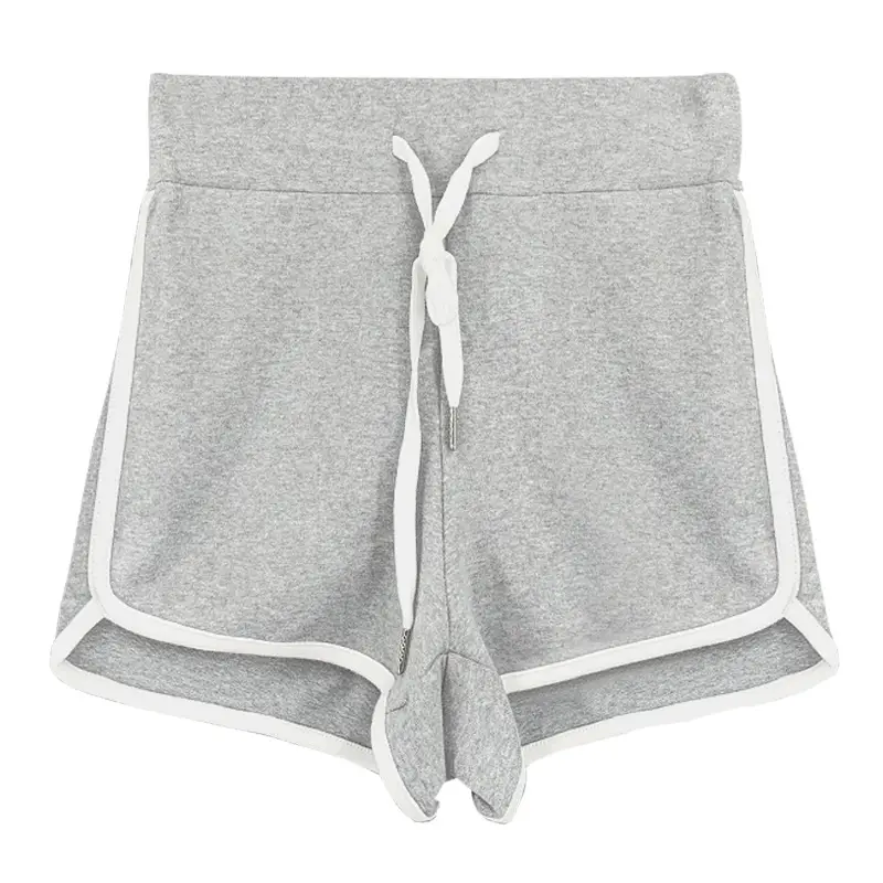 Women Black Drawstring Shorts with Elastic Waistband
