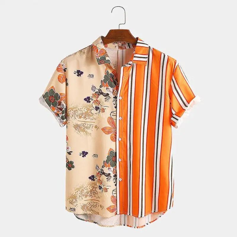 Men's Printed Short Sleeve Hawaiian Shirt White 2024 — feature 29