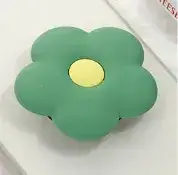 Green Flower Mobile Phone Bracket with Yellow Center