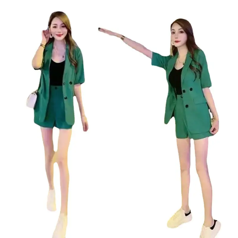 2-Piece Black Casual Shorts Set for Women Summer - Image 9