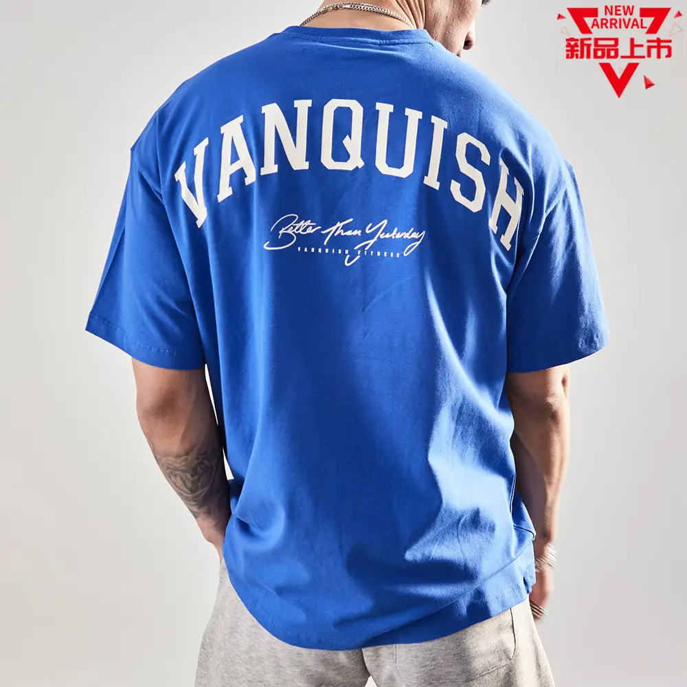 Men Black Muscle Fitness T-Shirt Short Sleeve Running Wear - Image 9