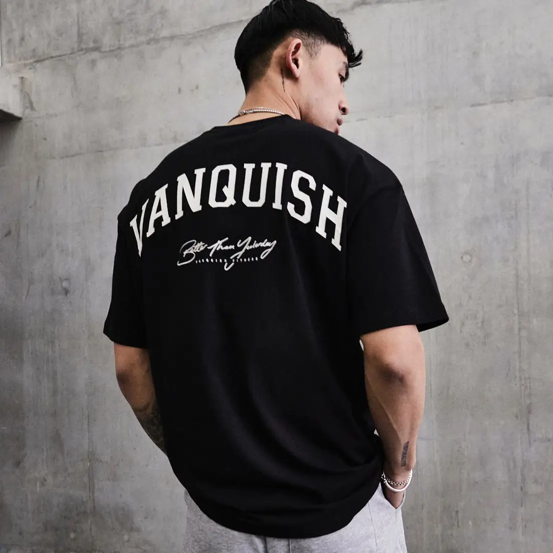 Men Black Muscle Fitness T-Shirt Short Sleeve Running Wear - Image 10