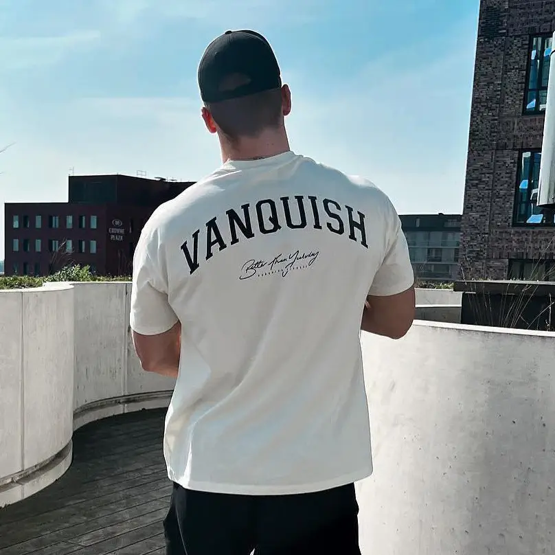 Men Black Muscle Fitness T-Shirt Short Sleeve Running Wear - Image 11