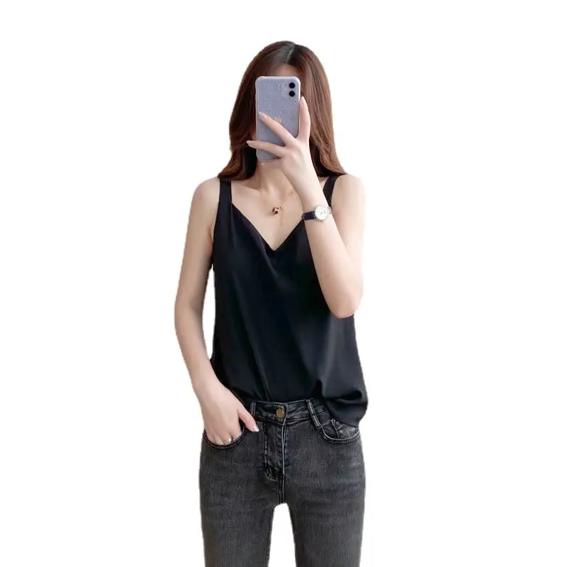 Plus Size Chiffon V-Neck Loose Pants Set - Image 7