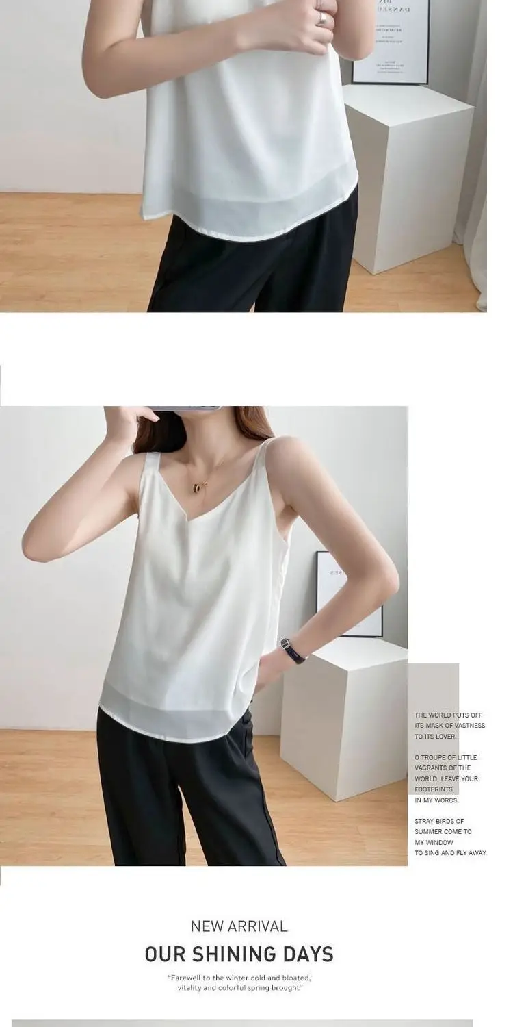 Plus Size Chiffon V-Neck Loose Pants Set — feature 12