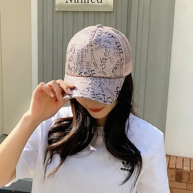 New Women's Letter Mesh Cap Summer Baseball Hat - Image 3