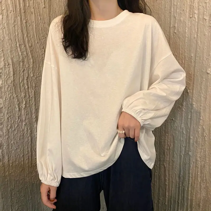 Women's New Spring and Autumn Base Shirt with Lantern Sleeve — feature 21