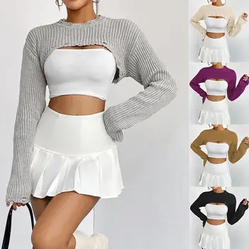 Backless Dress Summer Sexy Slit Knitted Long Skirt — feature 4