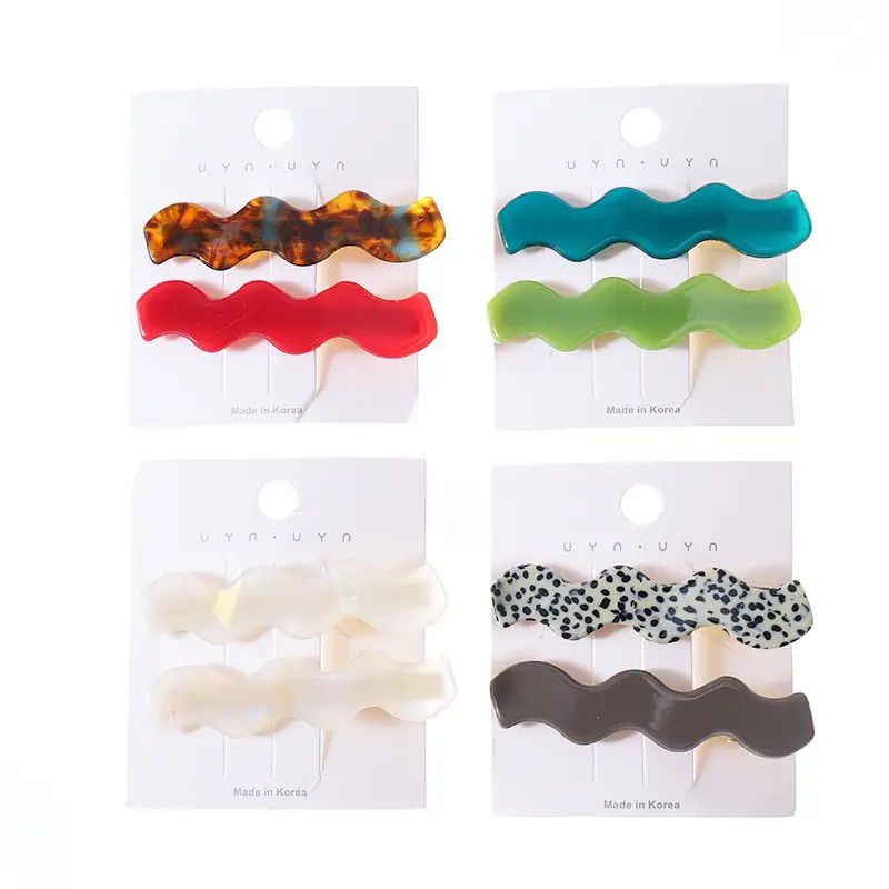 Korean Style Wave Hair Clips Set Leopard Print All-match - Image 6