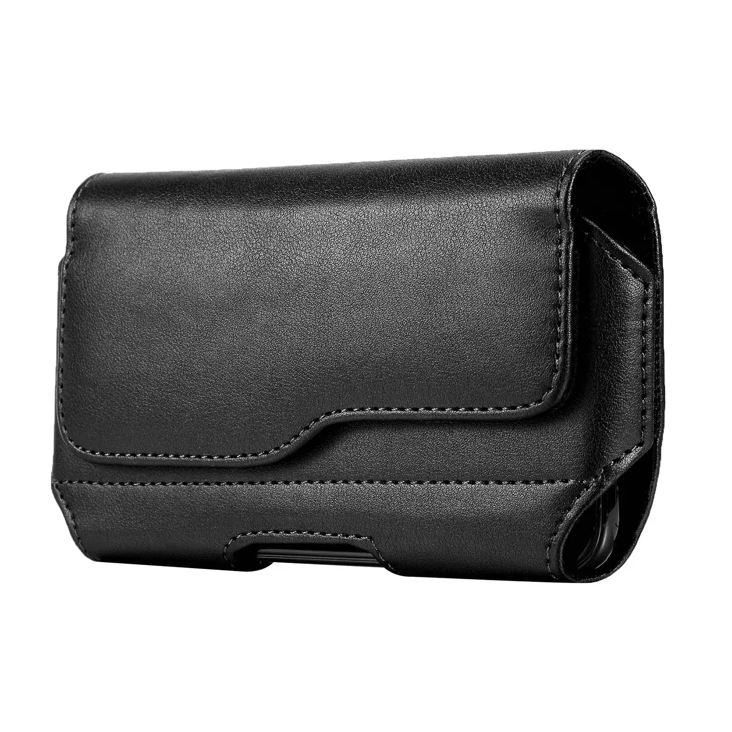15" Mobile Phone Clip Leather Wallet Black - Image 5