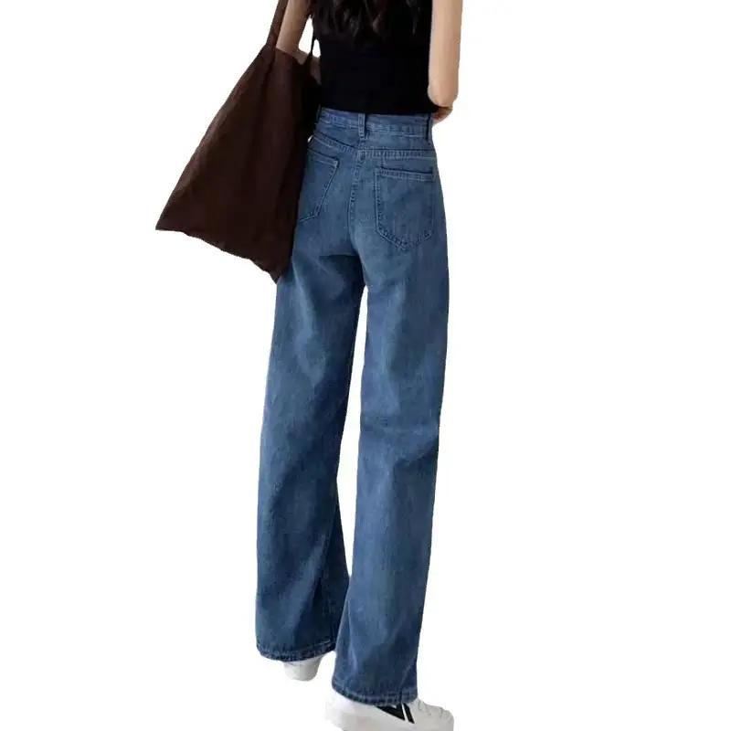 Women Loose Straight Leg Jeans High Waist 2022 - Image 8