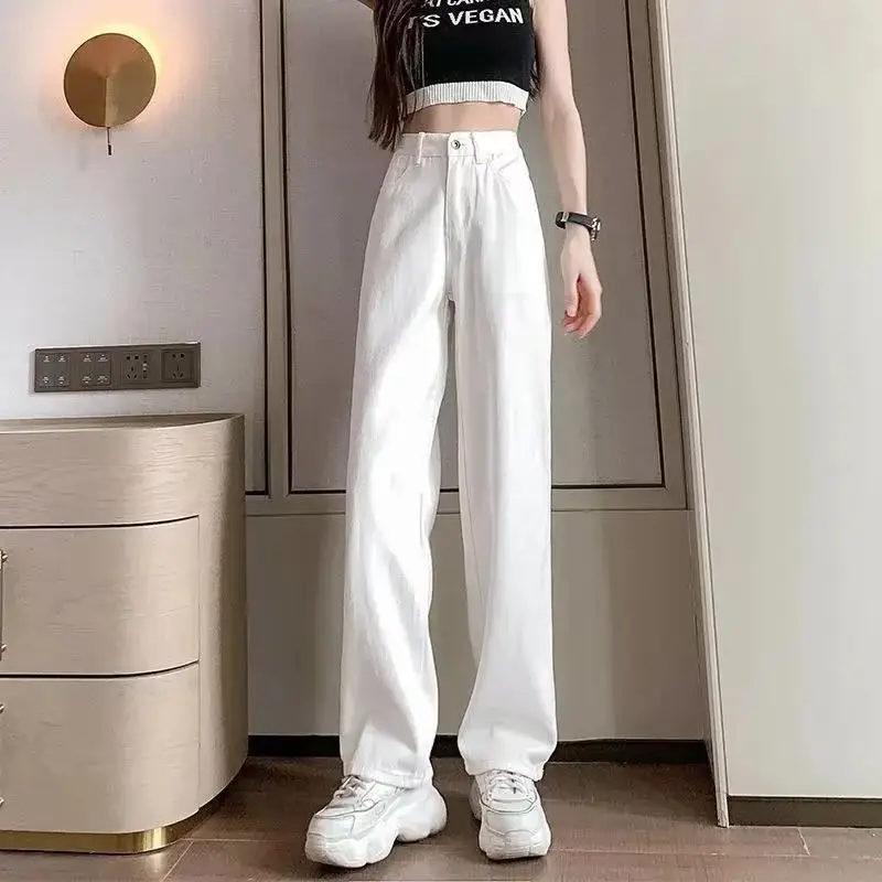 Women Loose Straight Leg Jeans High Waist 2022 - Image 2