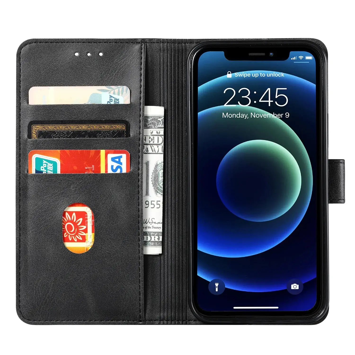 Calfskin iPhone 17 Wallet Case 8Plus Protective Cover - Image 10