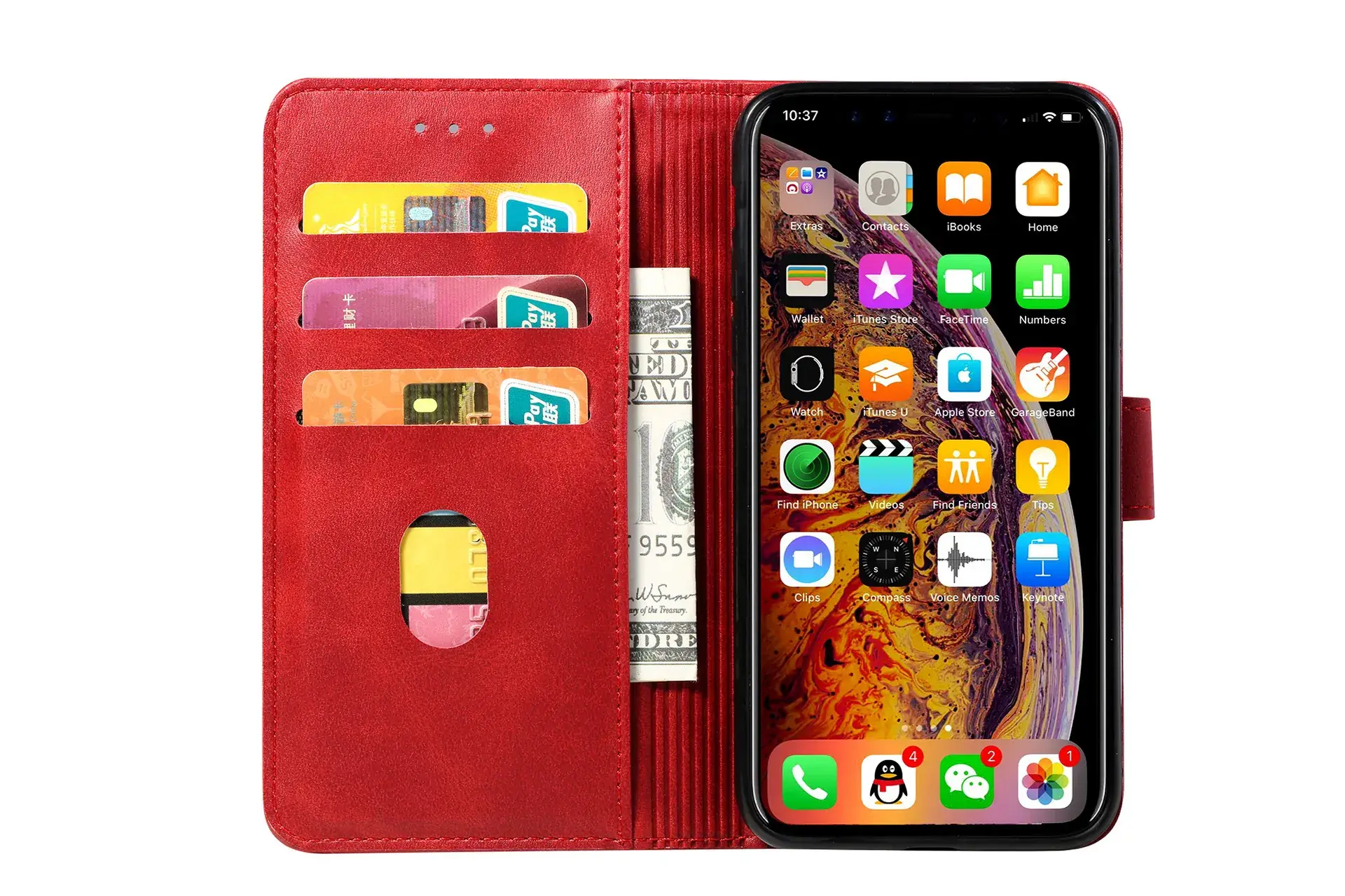 Calfskin iPhone 17 Wallet Case 8Plus Protective Cover — feature 49