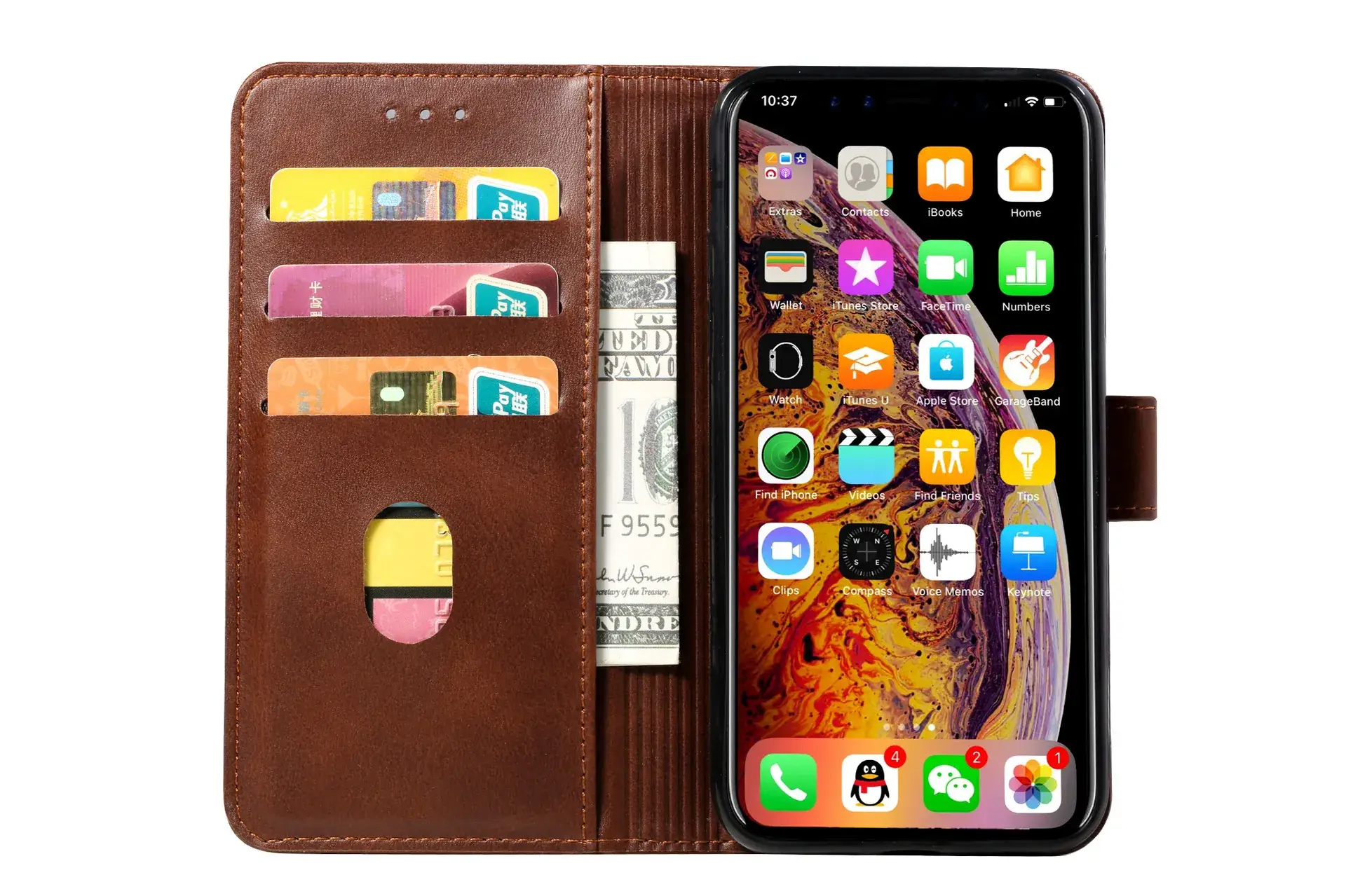 Calfskin iPhone 17 Wallet Case 8Plus Protective Cover — feature 53