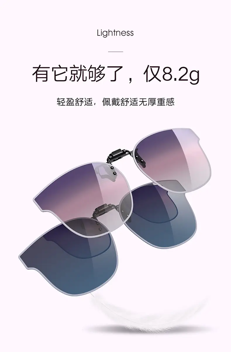 Ultra-Light Polarized Clip-On Sunglasses with Flip-Up UV Protection β feature 10