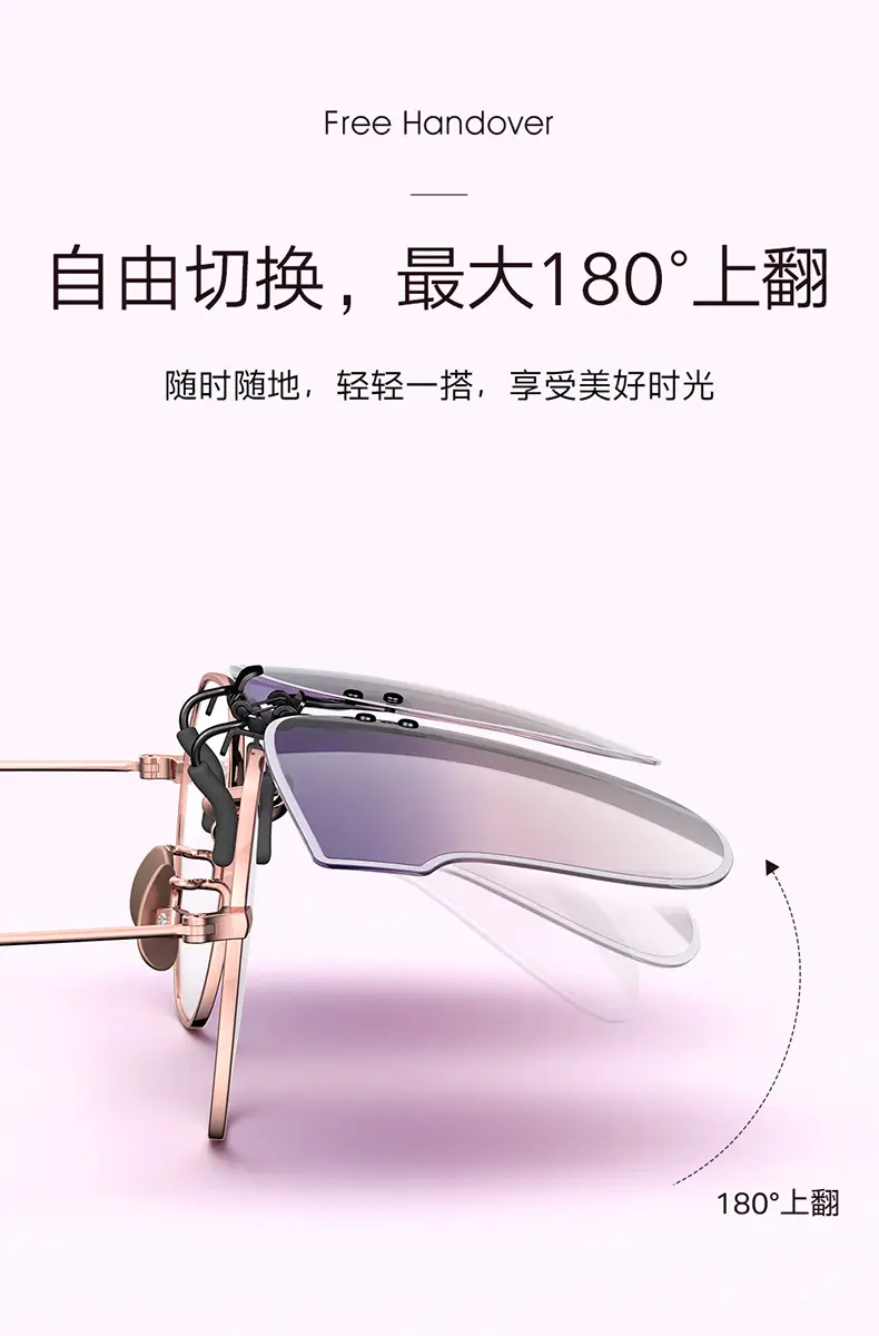 Ultra-Light Polarized Clip-On Sunglasses with Flip-Up UV Protection β feature 12