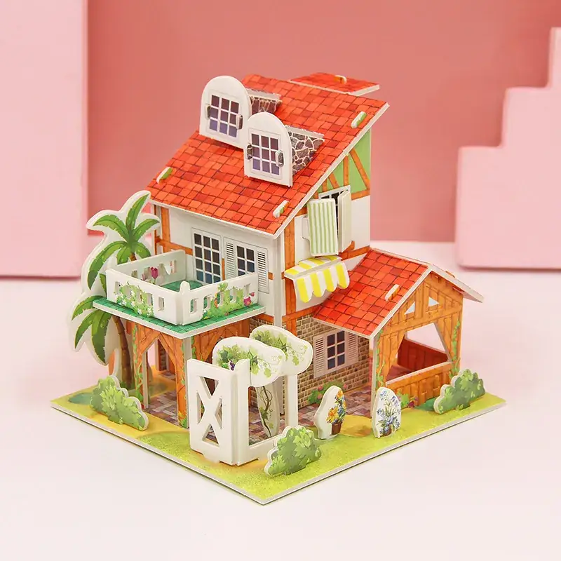 3D Wooden House Puzzle for Boys Girls Educational Toy - Image 64