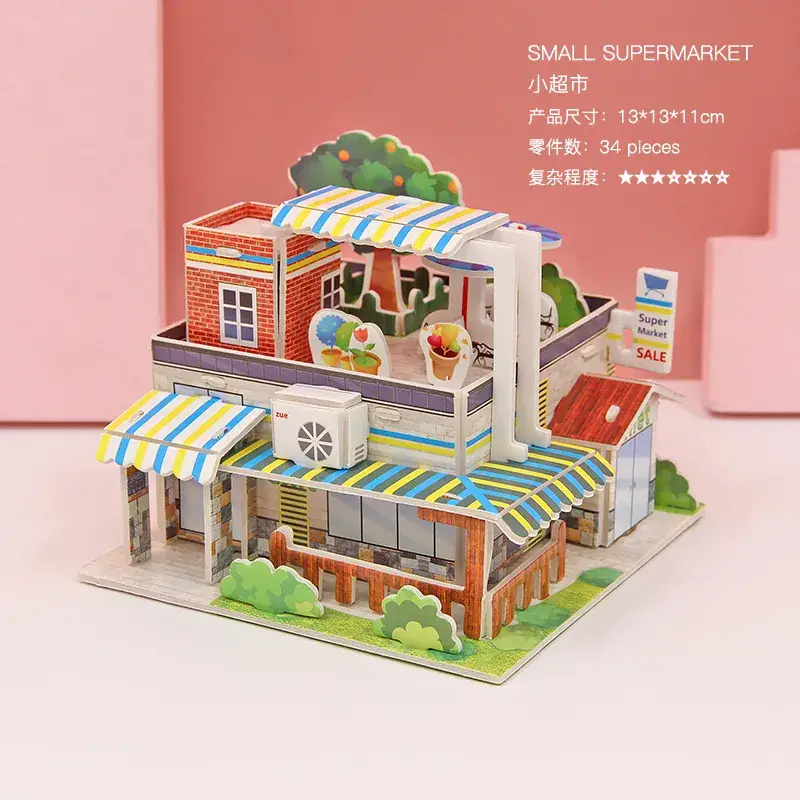 3D Wooden House Puzzle for Boys Girls Educational Toy - Image 10