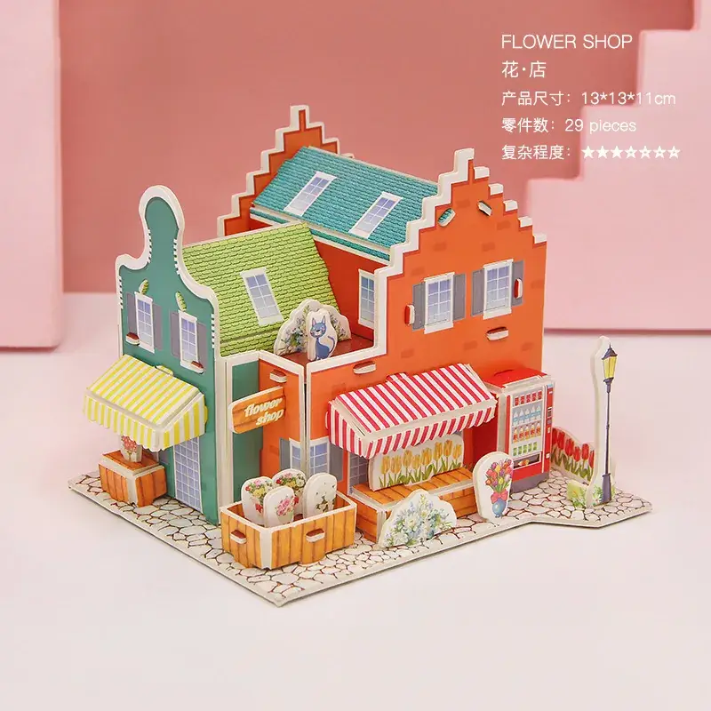 3D Wooden House Puzzle for Boys Girls Educational Toy - Image 11