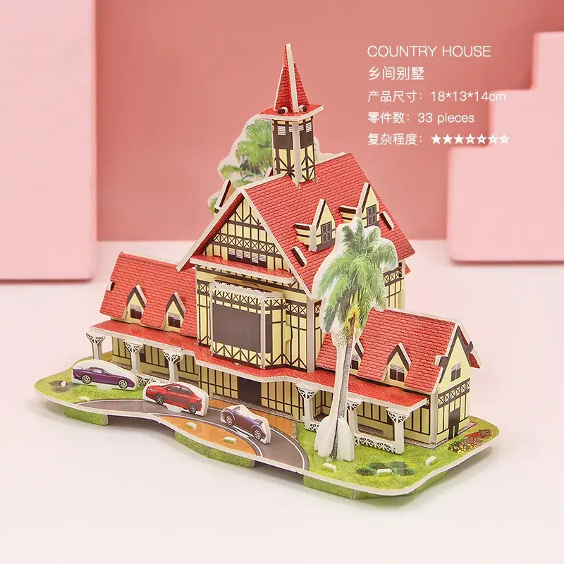 3D Wooden House Puzzle for Boys Girls Educational Toy - Image 16