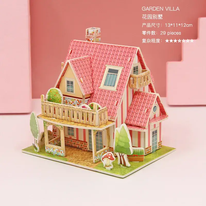 3D Wooden House Puzzle for Boys Girls Educational Toy - Image 17