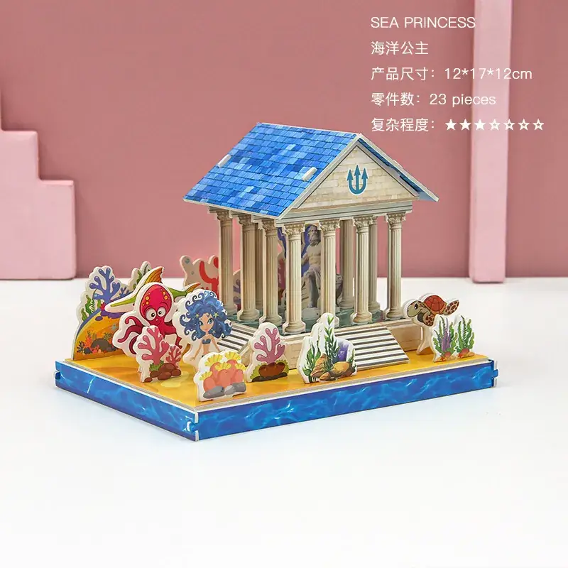 3D Wooden House Puzzle for Boys Girls Educational Toy - Image 19