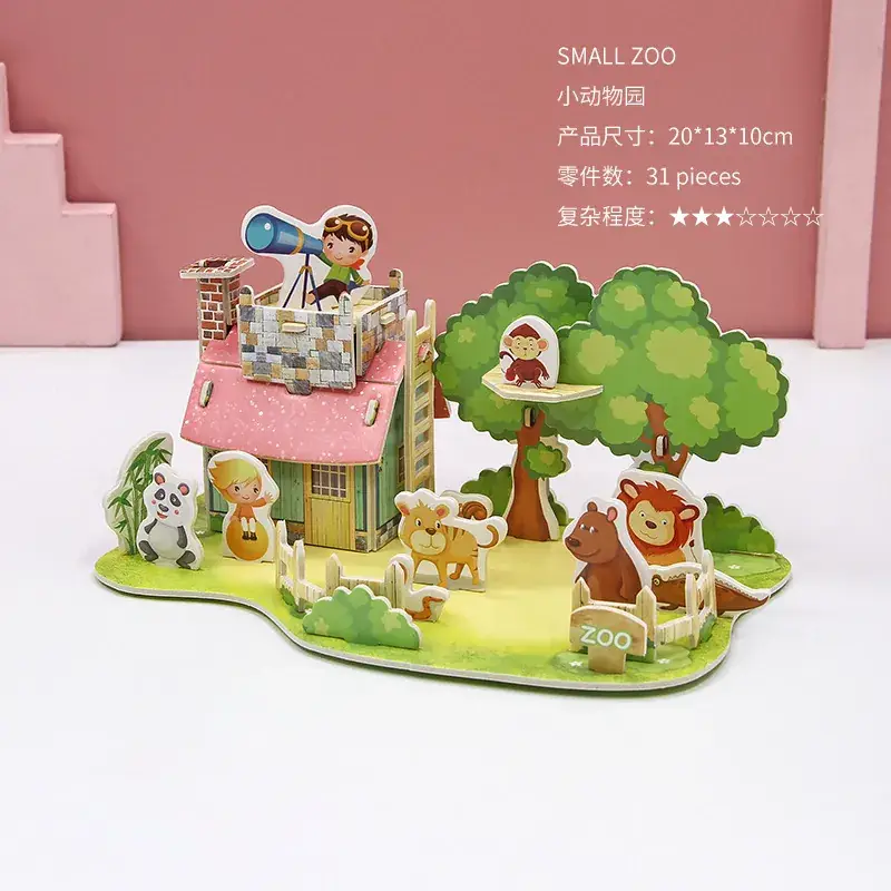 3D Wooden House Puzzle for Boys Girls Educational Toy - Image 23