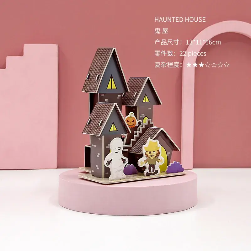 3D Wooden House Puzzle for Boys Girls Educational Toy - Image 31