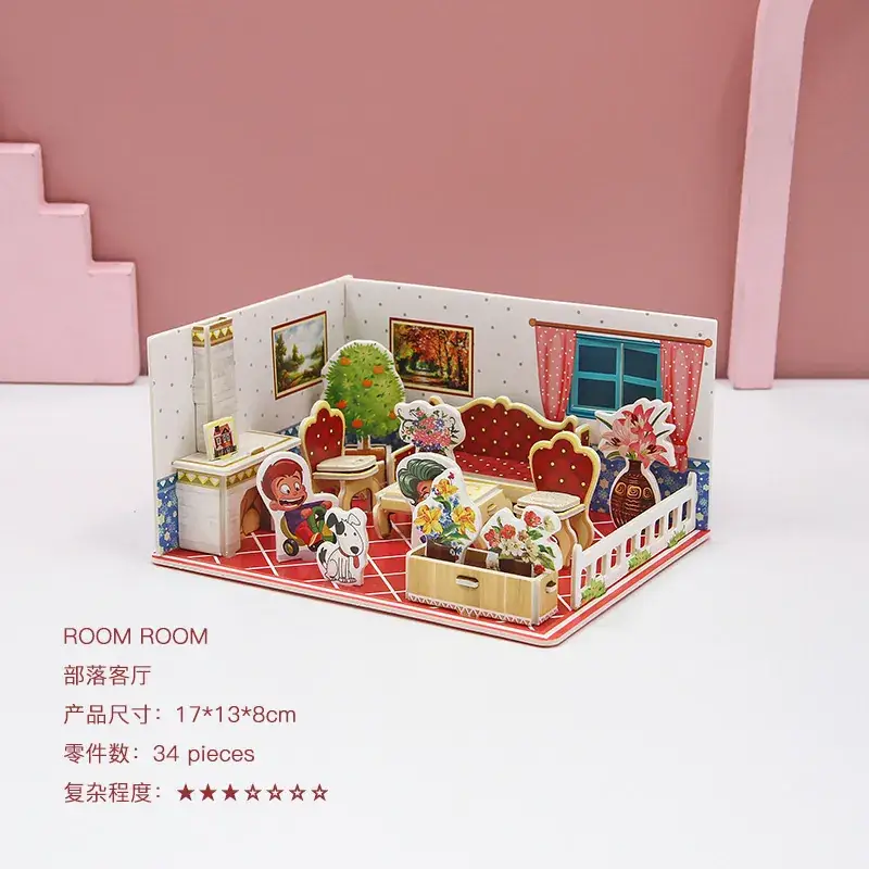 3D Wooden House Puzzle for Boys Girls Educational Toy - Image 32