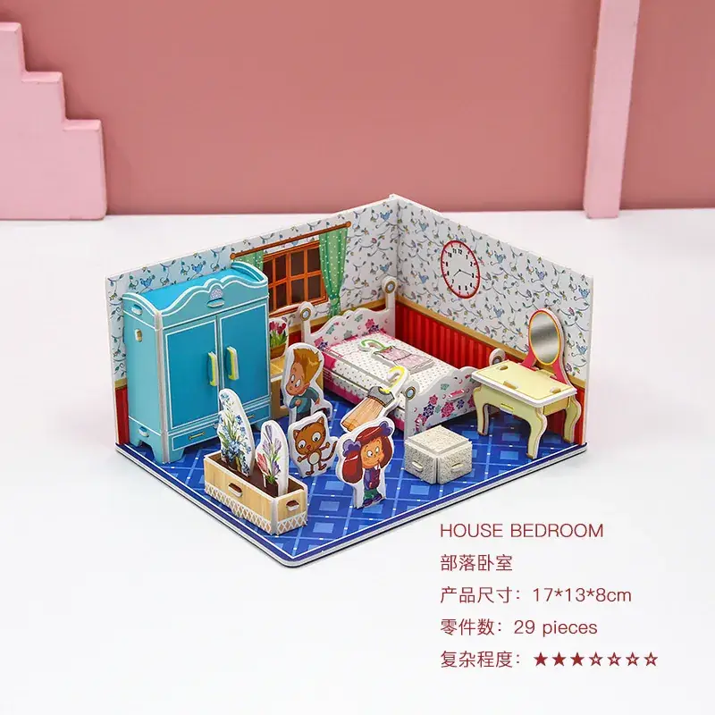 3D Wooden House Puzzle for Boys Girls Educational Toy - Image 33