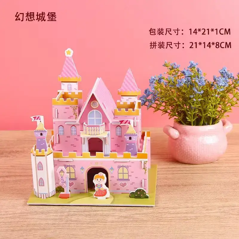 3D Wooden House Puzzle for Boys Girls Educational Toy - Image 5