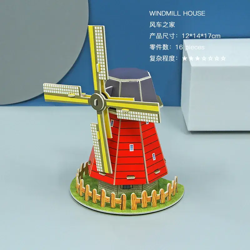 3D Wooden House Puzzle for Boys Girls Educational Toy - Image 50
