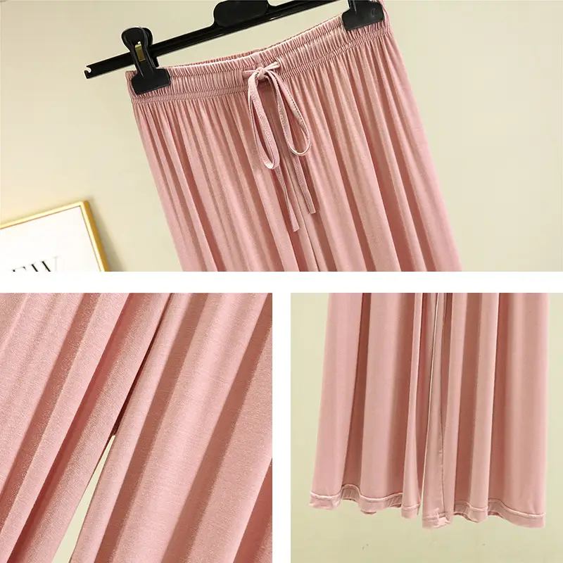 Women's Wide Leg Pants Modal Fabric Slimming Summer - Image 16