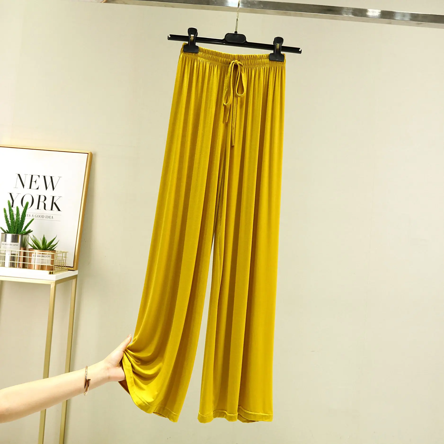 Women's Wide Leg Pants Modal Fabric Slimming Summer - Image 11