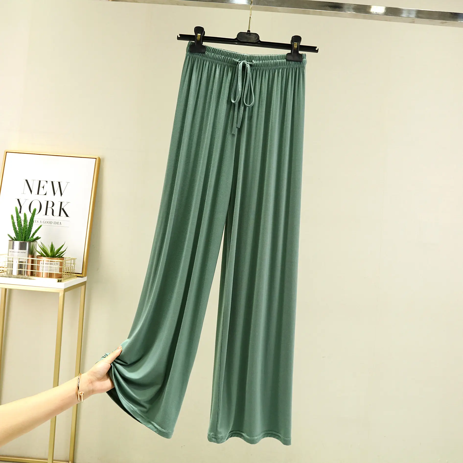 Women's Wide Leg Pants Modal Fabric Slimming Summer - Image 9