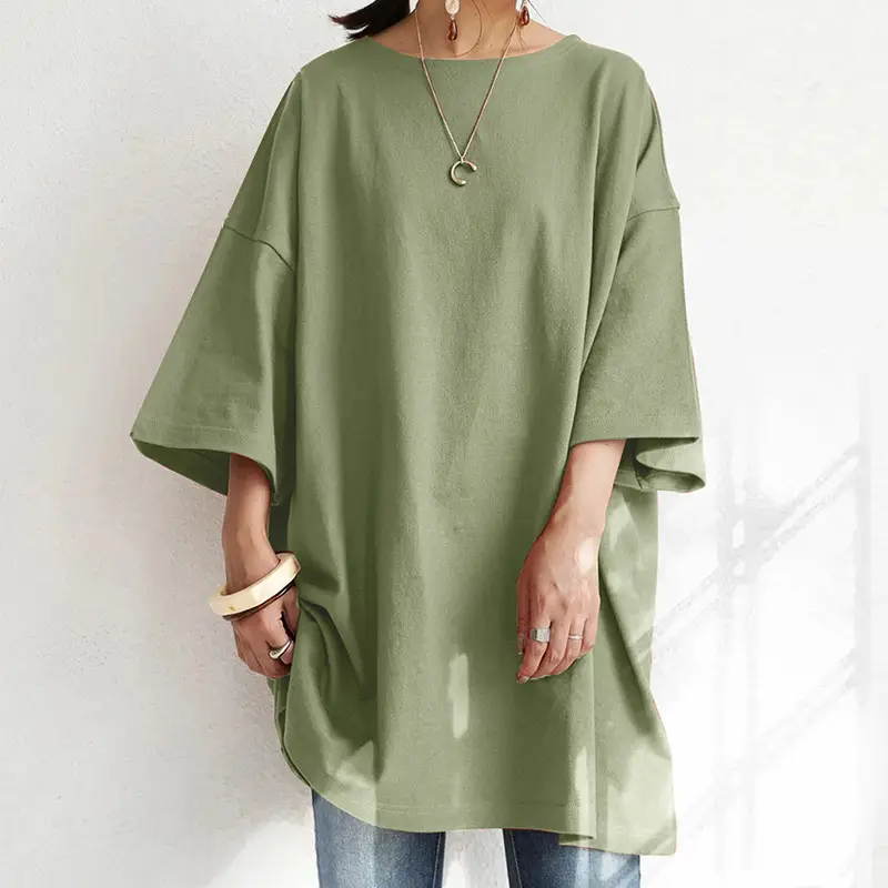 Japanese Style Loose Cotton Linen T-Shirt 2022 - Image 6