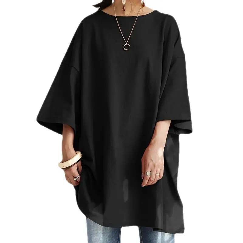 Japanese Style Loose Cotton Linen T-Shirt 2022 - Image 9