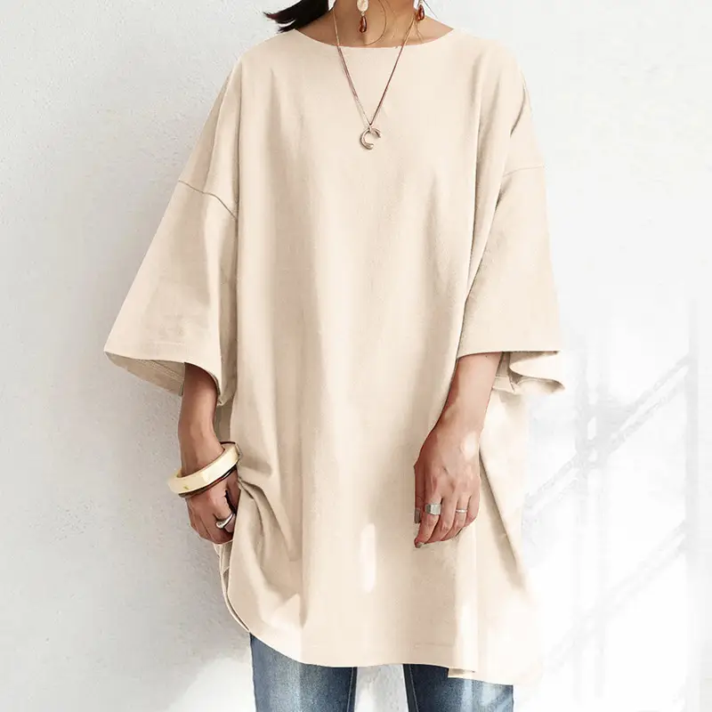 Japanese Style Loose Cotton Linen T-Shirt 2022 - Image 2